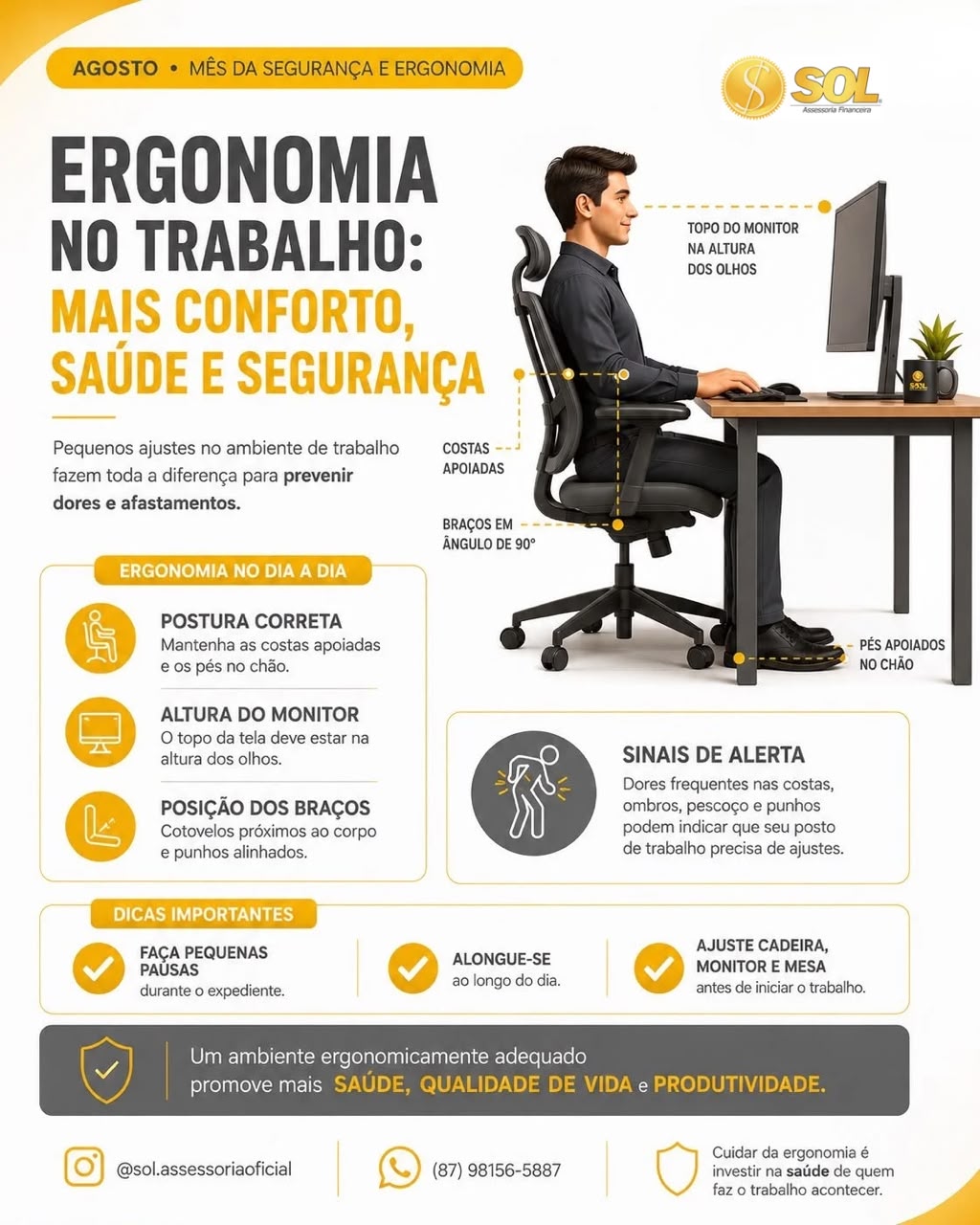 Agosto - Mês da Segurança e Ergonomia